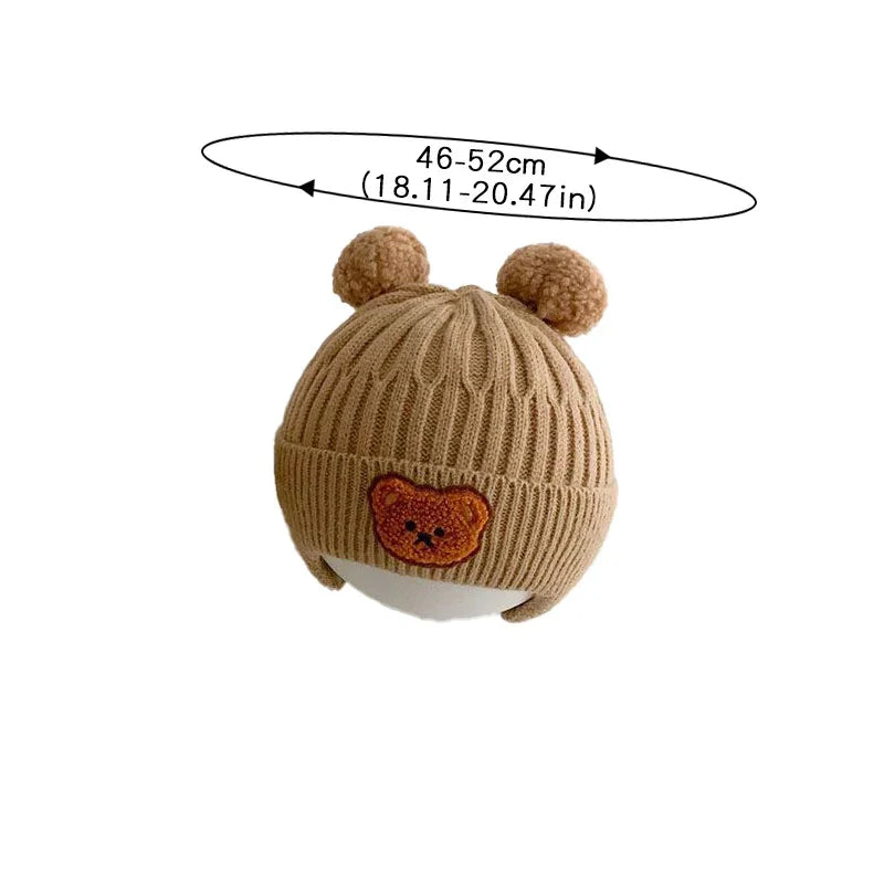 Cozy Bear Knit Baby Hat
