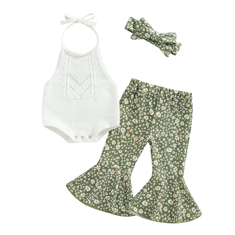 Baby Girl Knit Romper Floral