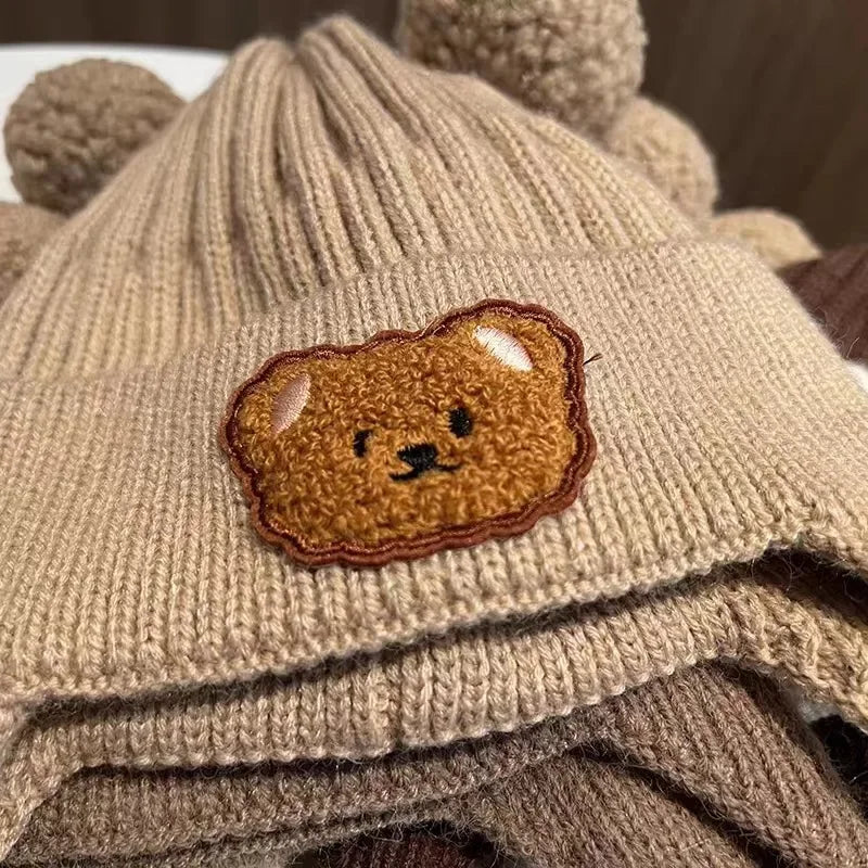 Cozy Bear Knit Baby Hat