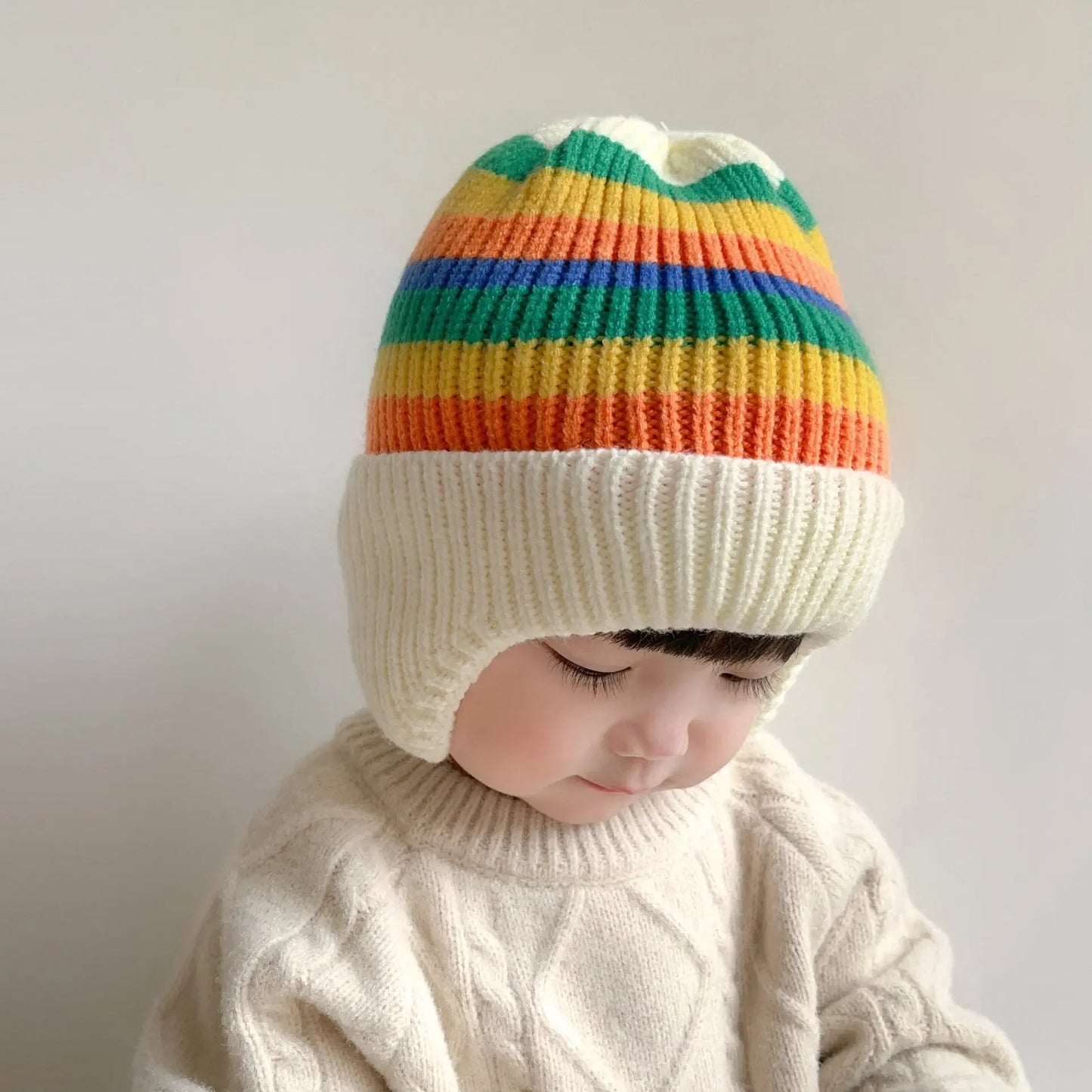 Cozy Bear Knit Baby Hat