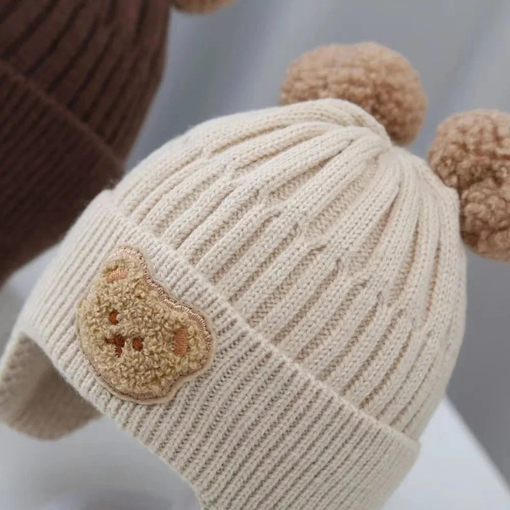Cozy Bear Knit Baby Hat