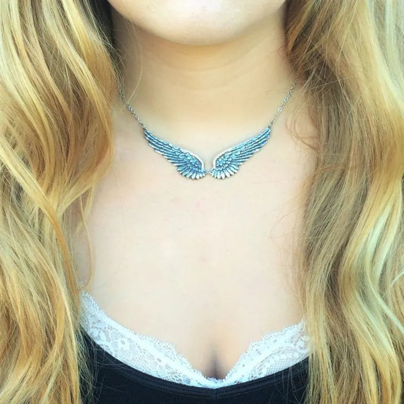 Vintage Angel Wings Choker
