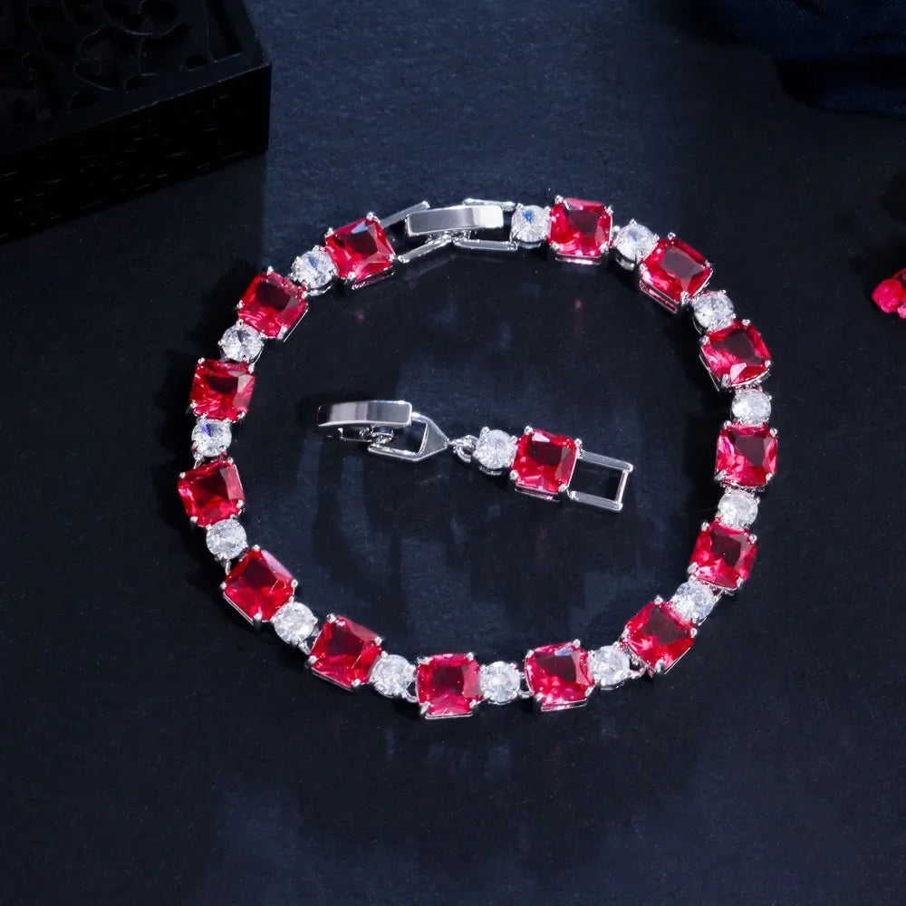 Gold Geometric Zircon Bracelet