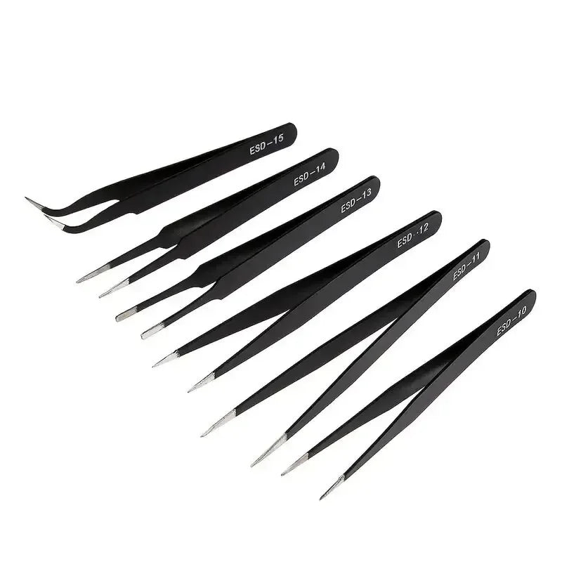 Anti-Static Stainless Steel Tweezers Kit