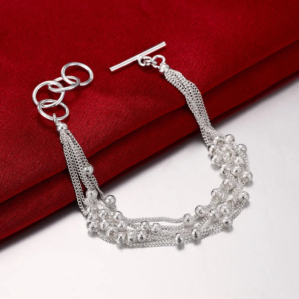 Unisex Twisted Rope Silver Bracelet