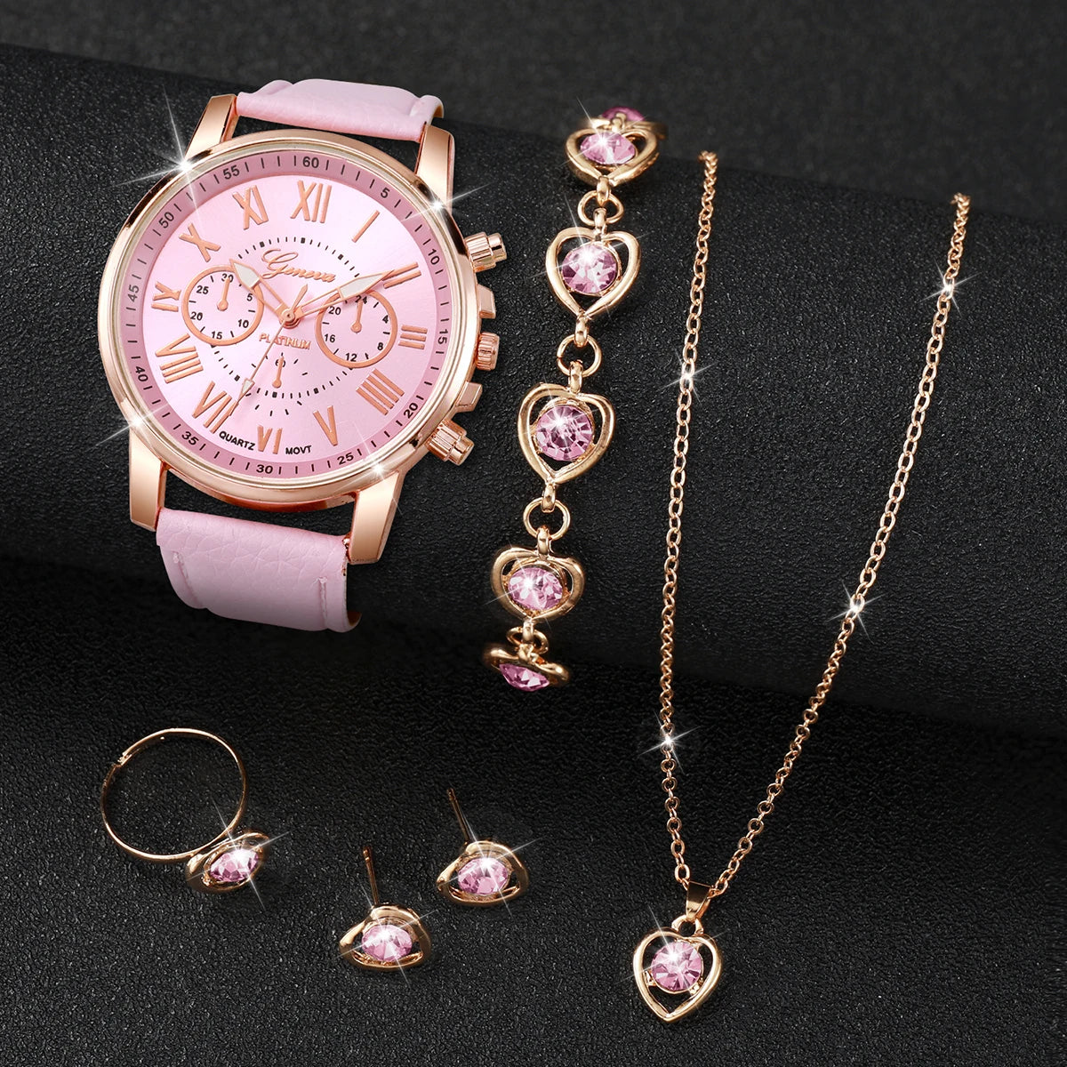 5pcs Women’s Watch & Jewelry Set