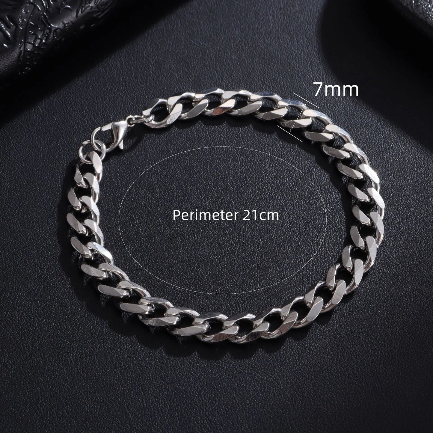 Stainless Steel Cuban Chain Bracelet
