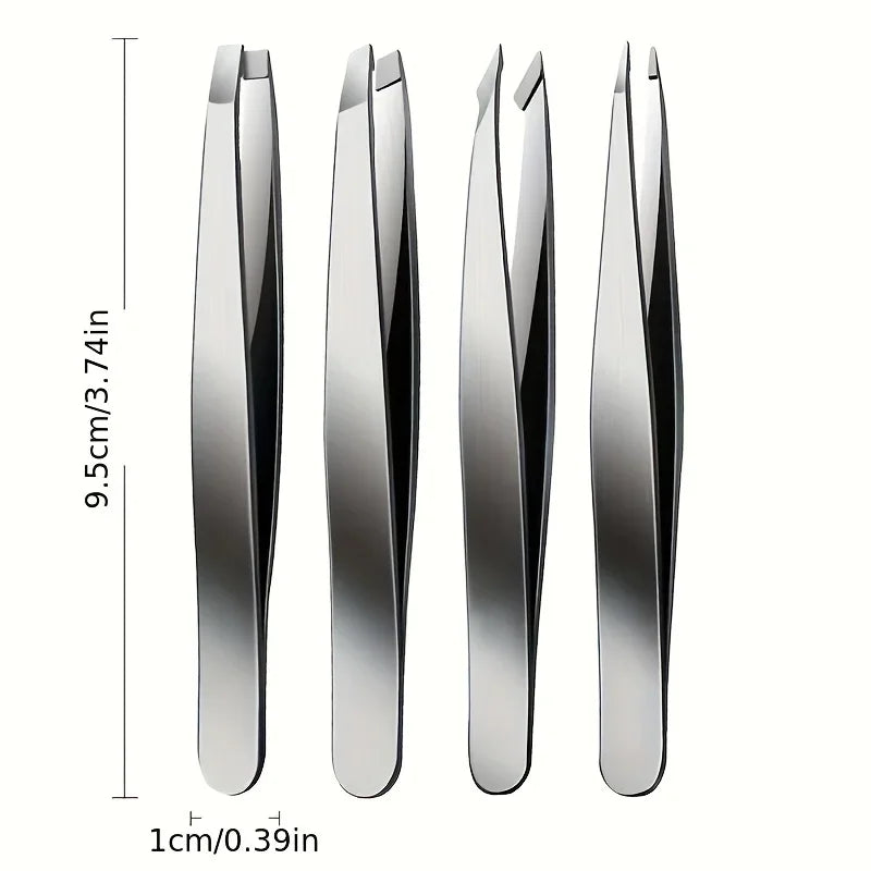 4pcs Professional Tweezer Set
