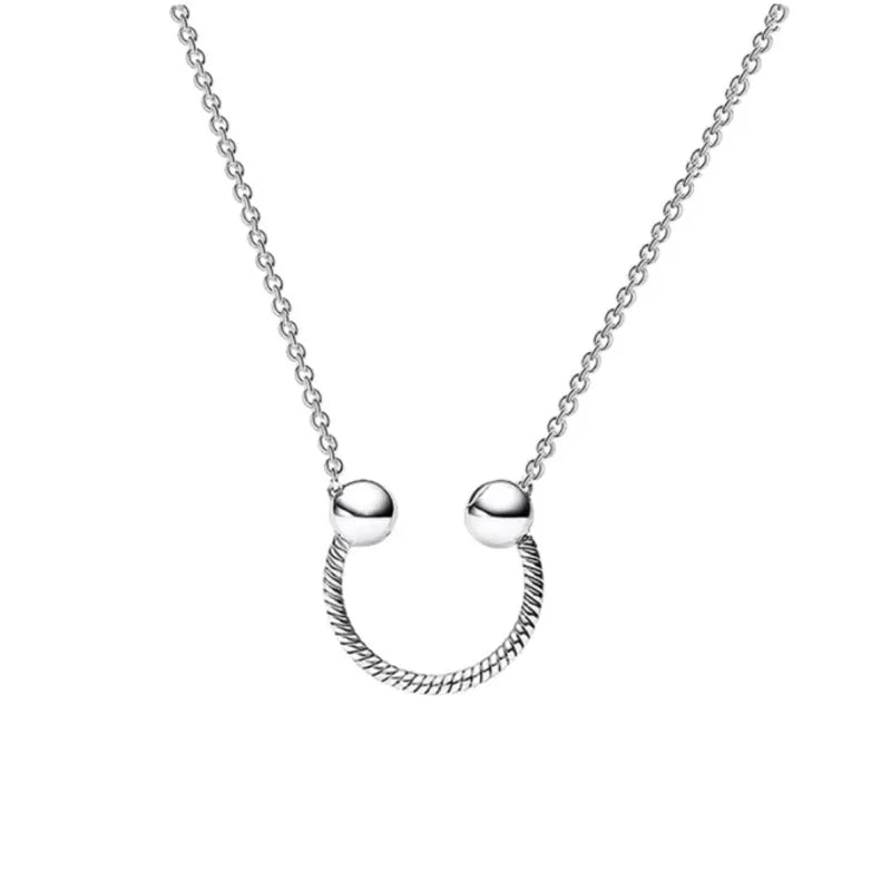 Sterling Silver Moon Bead Pendant
