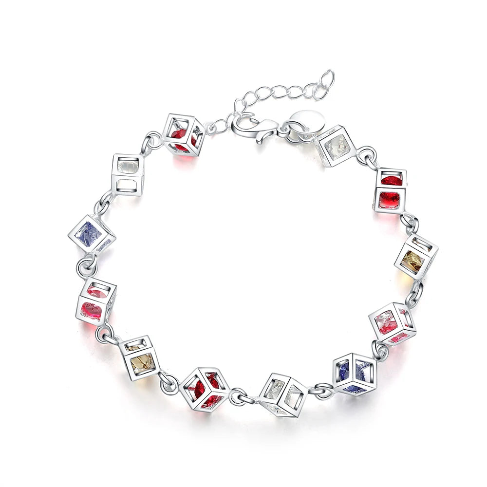 Unisex Twisted Rope Silver Bracelet