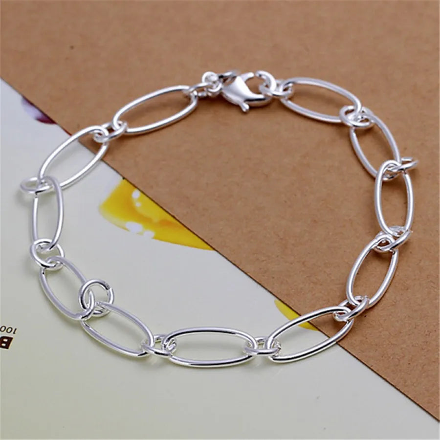 Unisex Twisted Rope Silver Bracelet