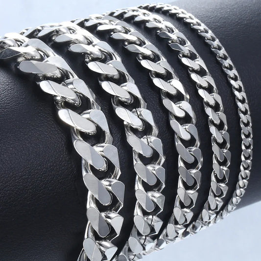 Stainless Steel Cuban Chain Bracelet