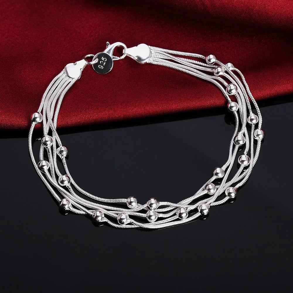 Unisex Twisted Rope Silver Bracelet