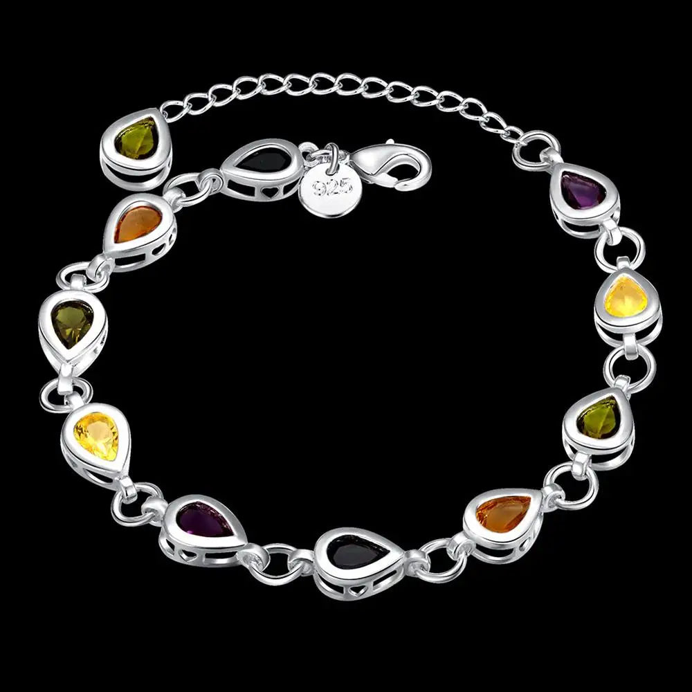 Unisex Twisted Rope Silver Bracelet