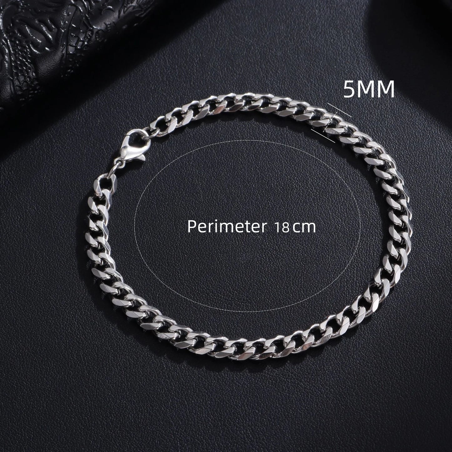 Stainless Steel Cuban Chain Bracelet