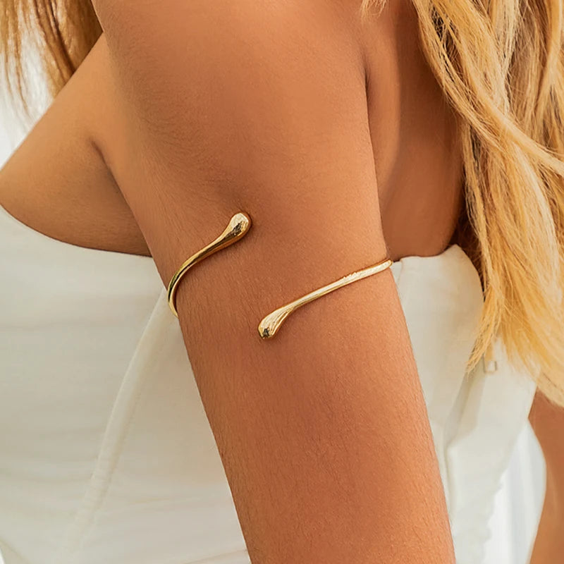 Vintage Water Drop Cuff Bangle
