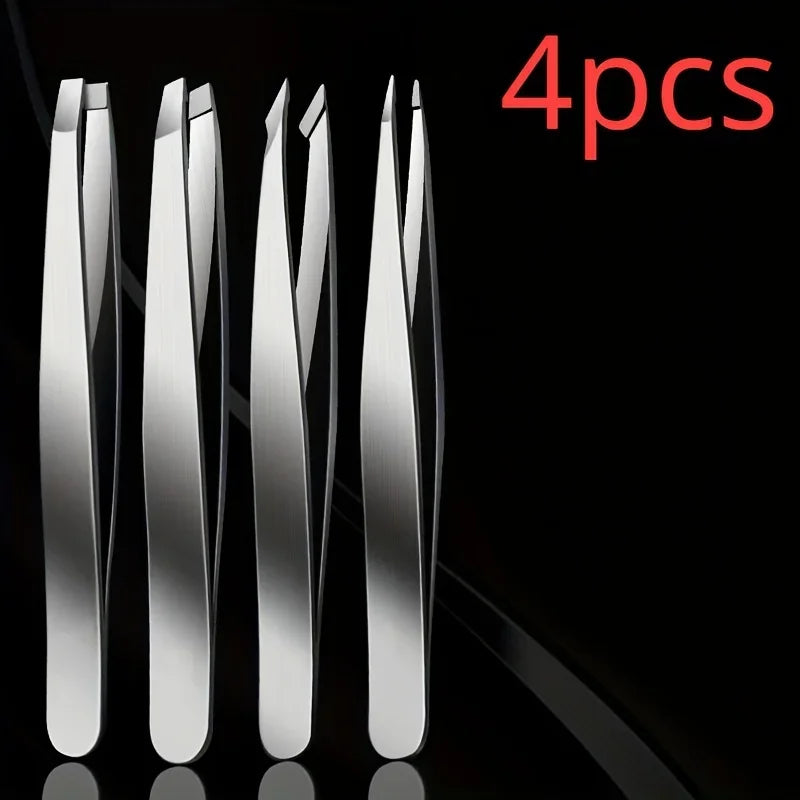 4pcs Professional Tweezer Set