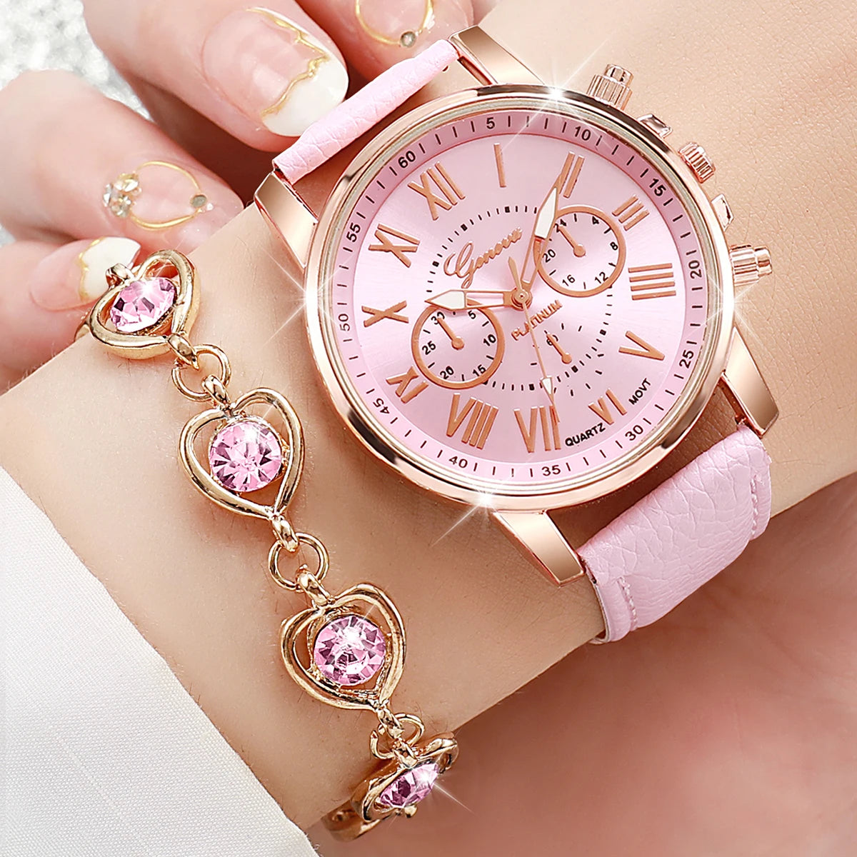 5pcs Women’s Watch & Jewelry Set