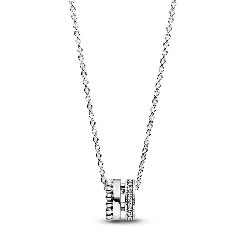 Sterling Silver Moon Bead Pendant