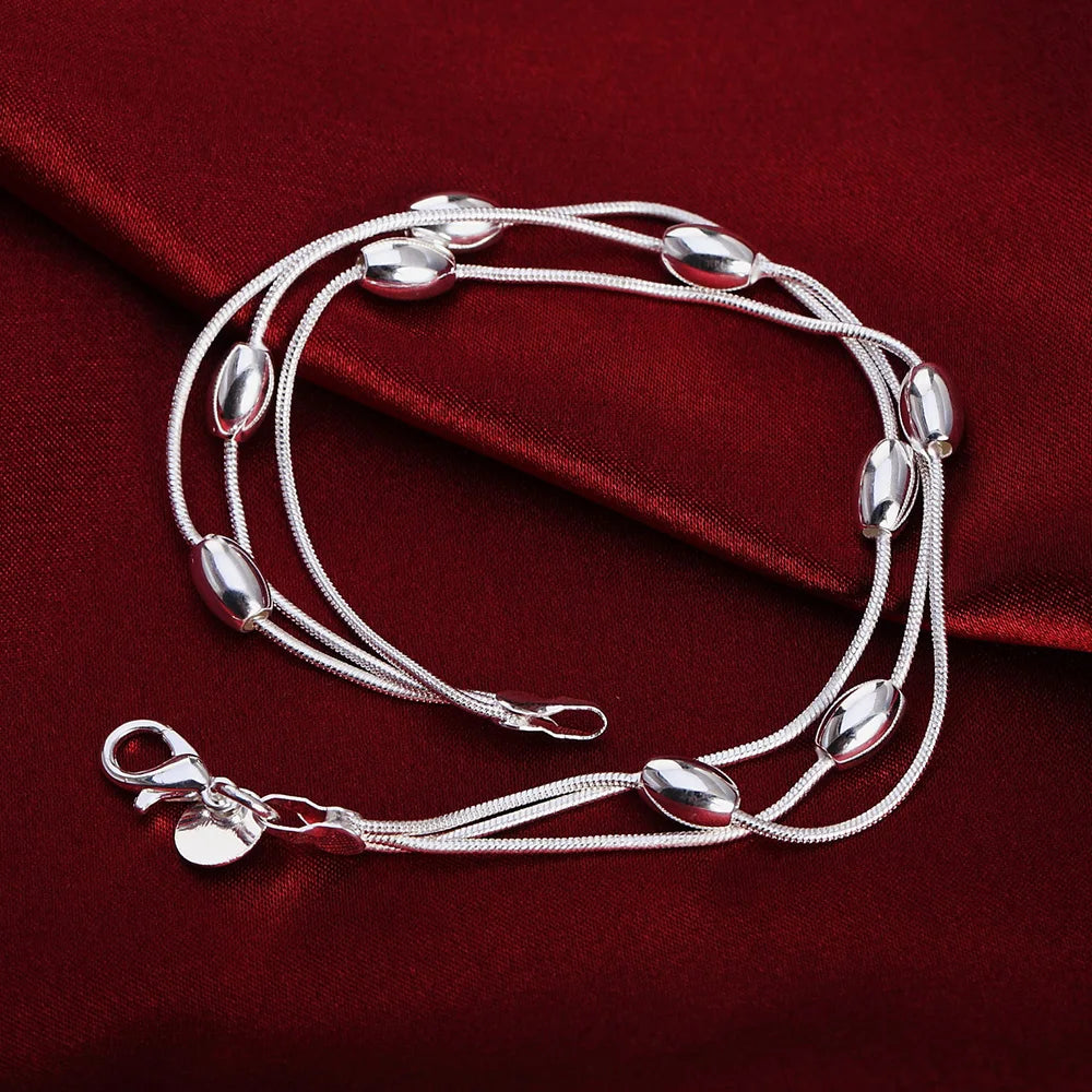 Unisex Twisted Rope Silver Bracelet