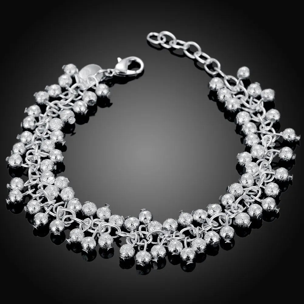Unisex Twisted Rope Silver Bracelet