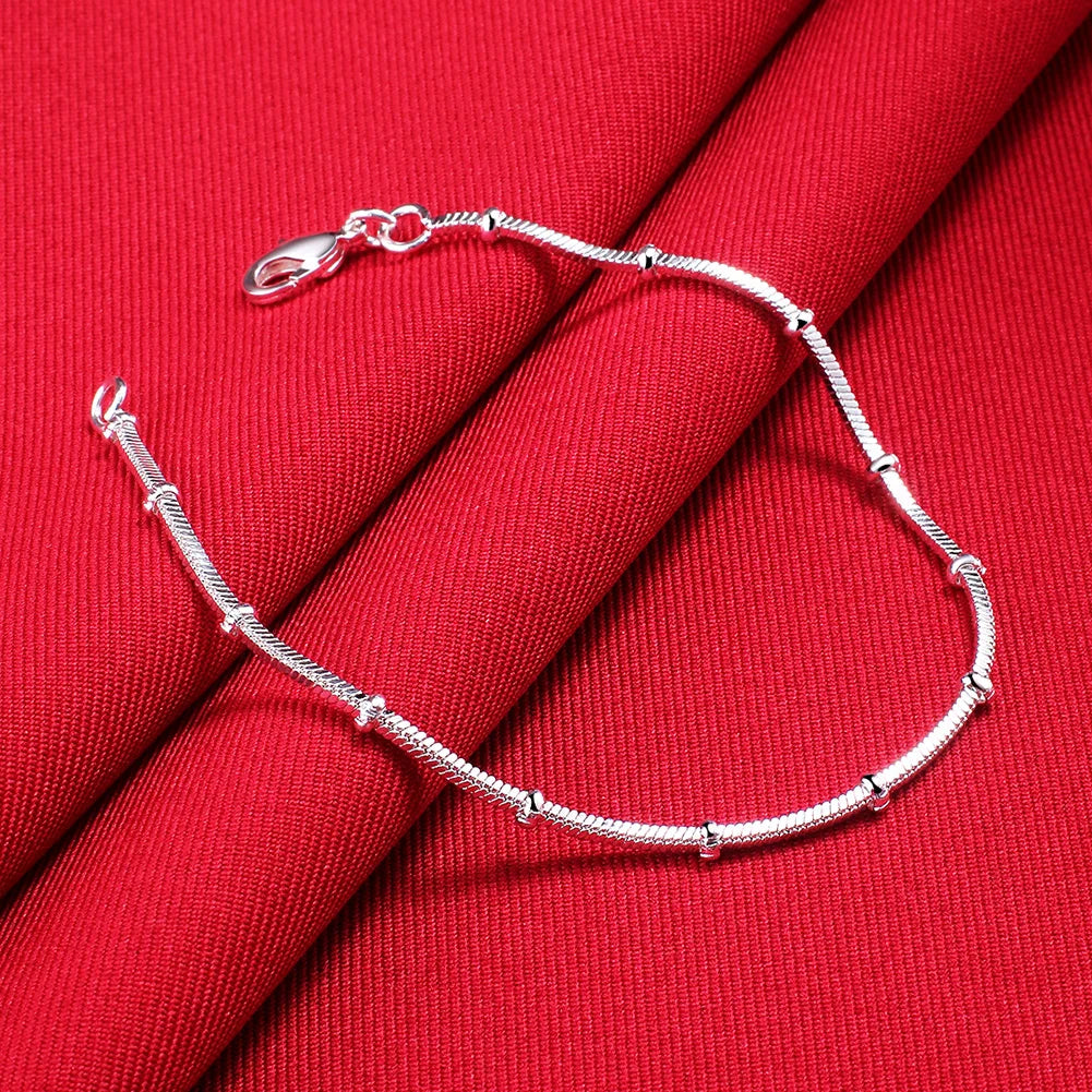 Unisex Twisted Rope Silver Bracelet