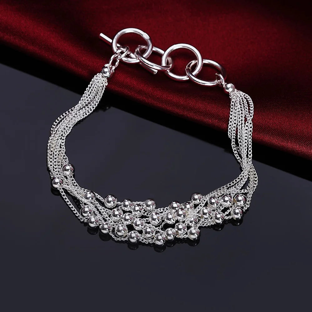 Unisex Twisted Rope Silver Bracelet