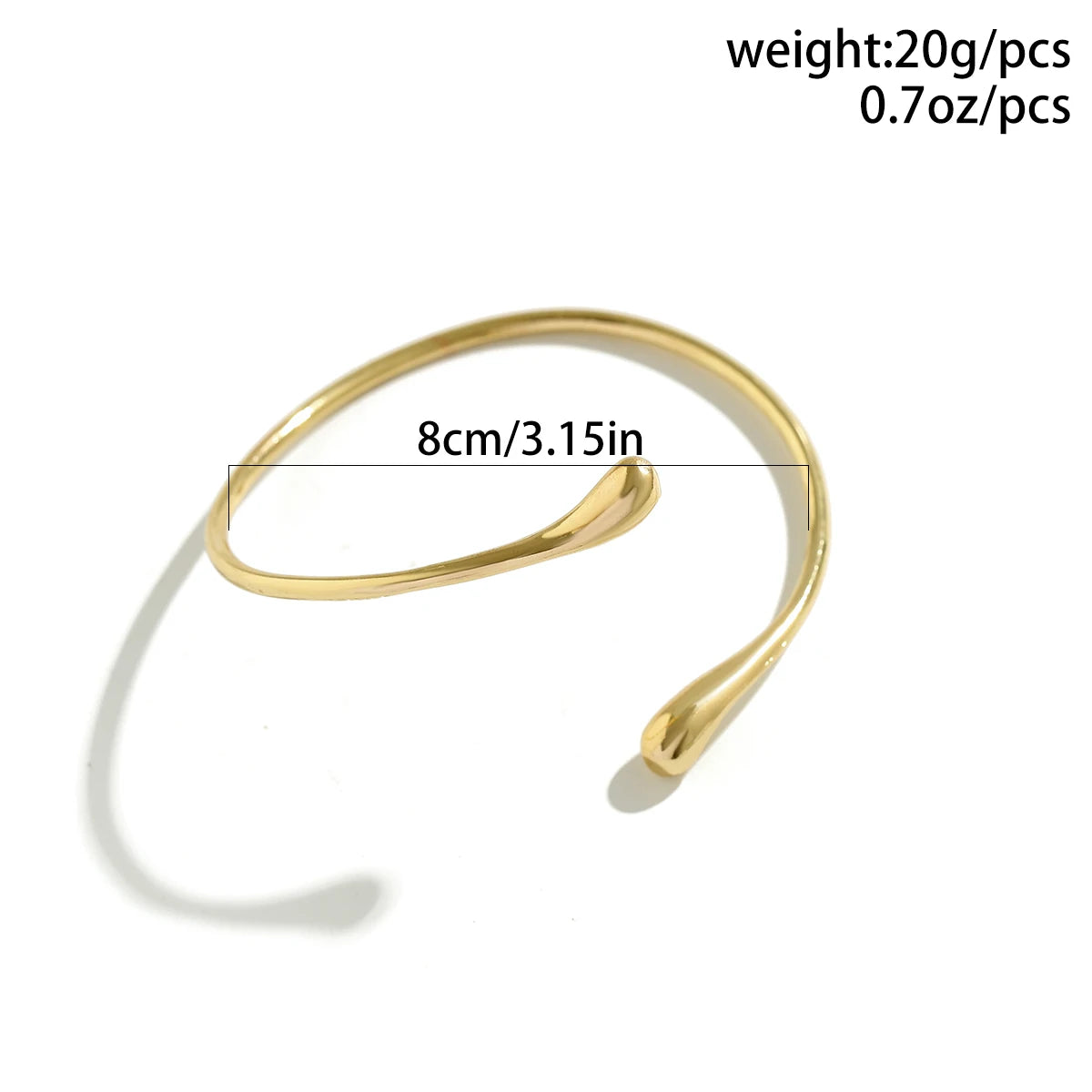 Vintage Water Drop Cuff Bangle