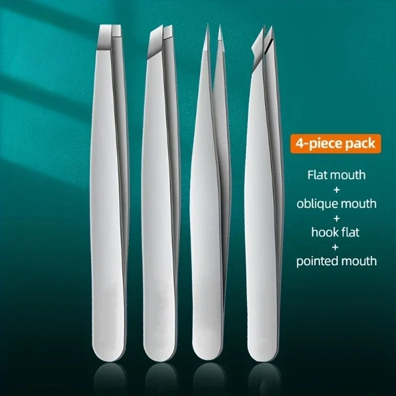 4pcs Professional Tweezer Set