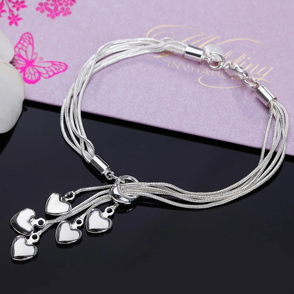 Unisex Twisted Rope Silver Bracelet