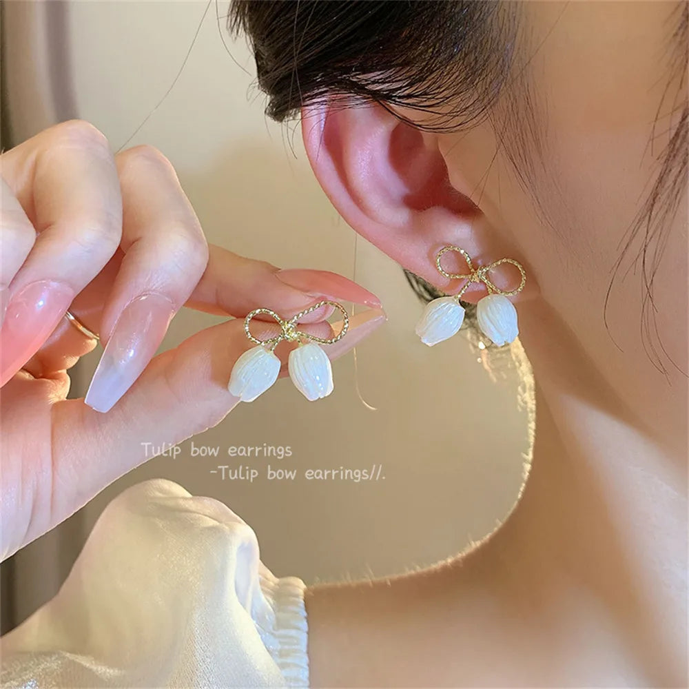 Crystal Pearl Rhinestone Earrings