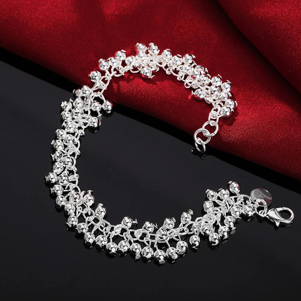 Unisex Twisted Rope Silver Bracelet