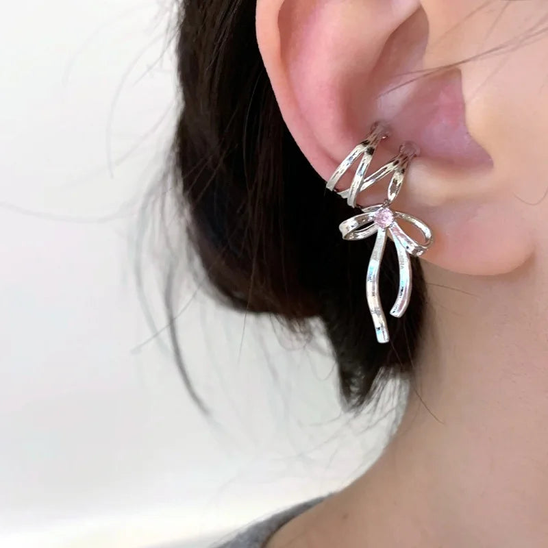 Kpop Ribbon Aesthetic Earring