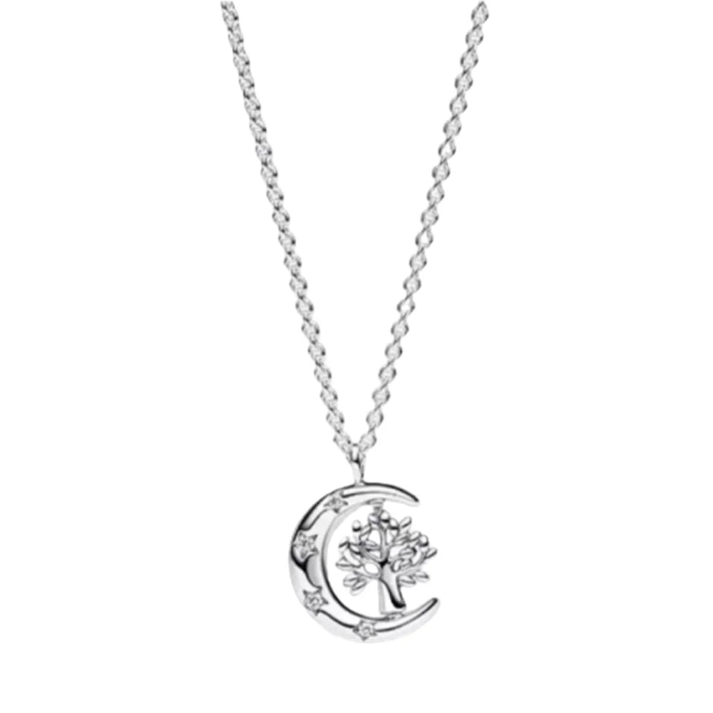 Sterling Silver Moon Bead Pendant