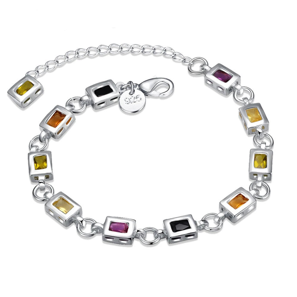 Unisex Twisted Rope Silver Bracelet