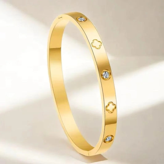 Shining Zircon Clover Bracelet