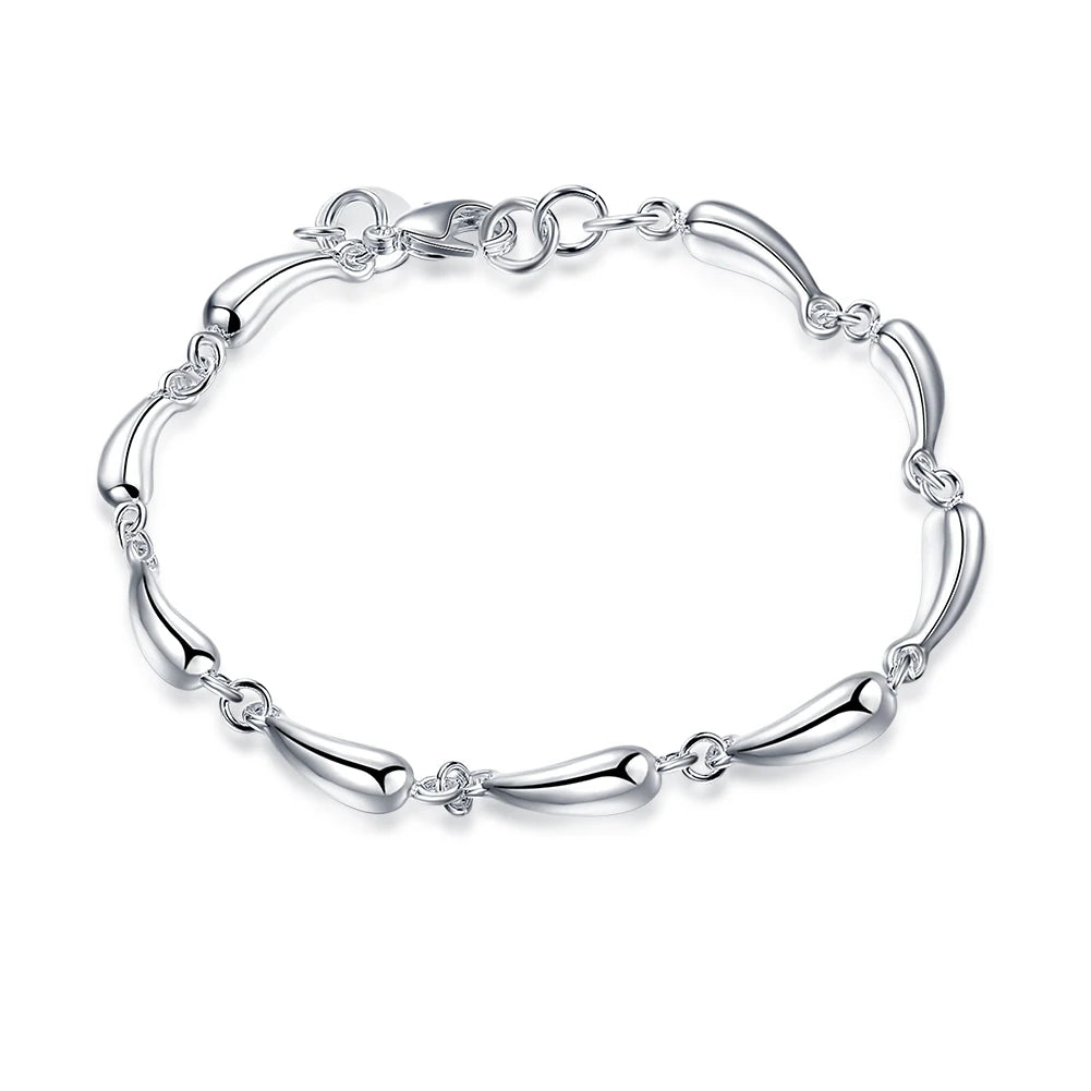 Unisex Twisted Rope Silver Bracelet