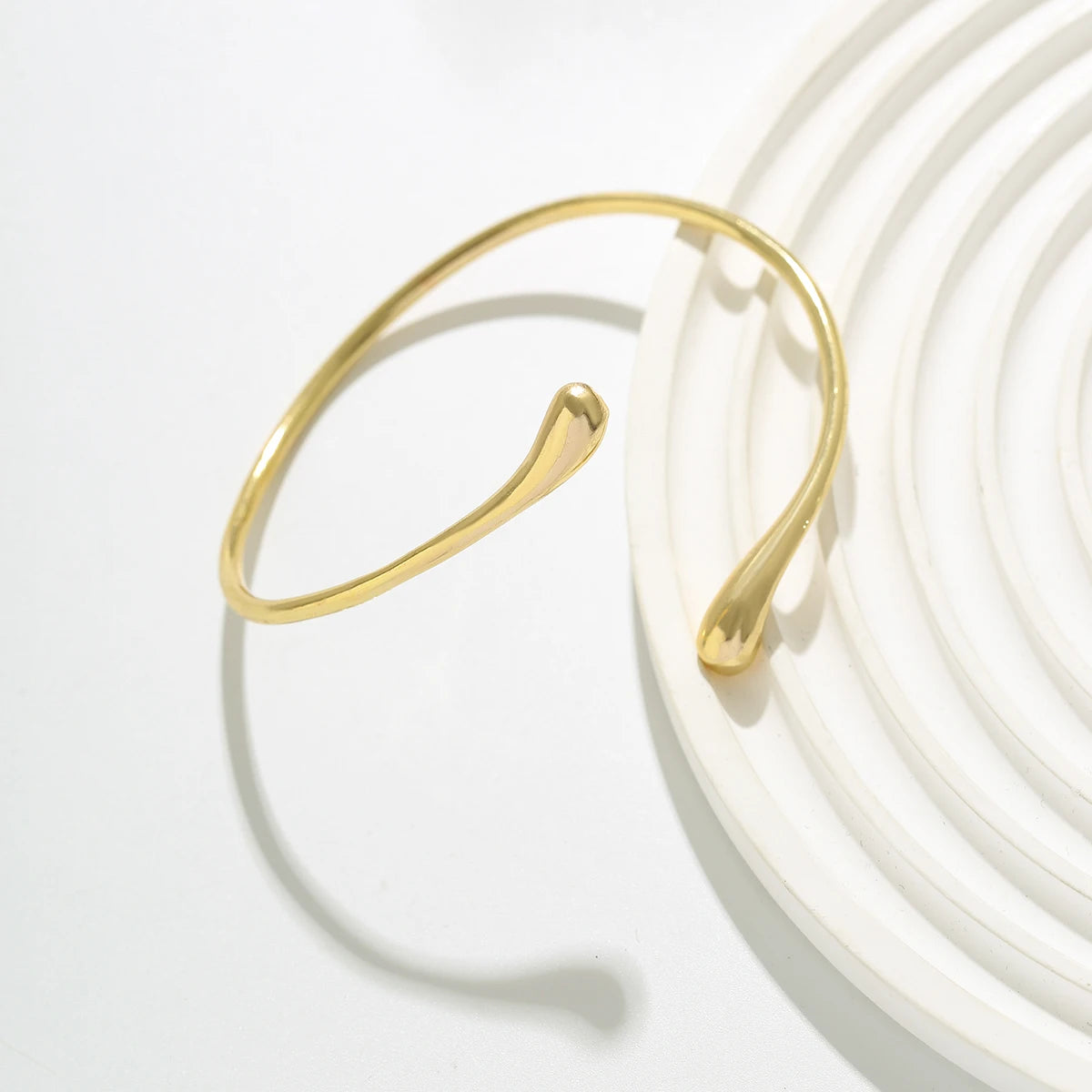 Vintage Water Drop Cuff Bangle