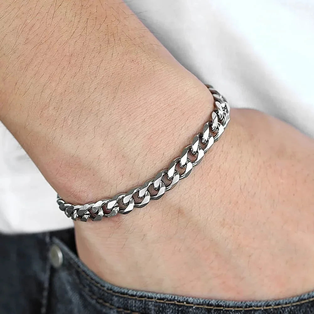 Stainless Steel Cuban Chain Bracelet