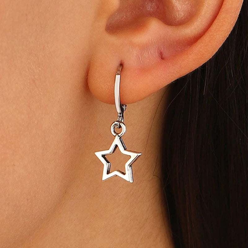 Mini Star Hoop Earrings