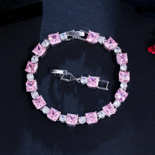 Gold Geometric Zircon Bracelet