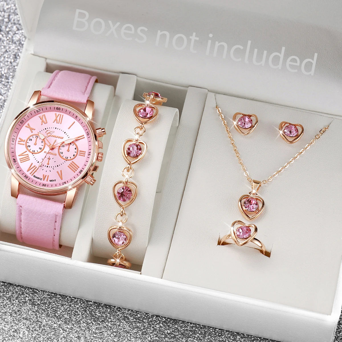 5pcs Women’s Watch & Jewelry Set